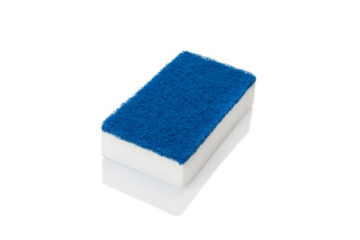 Dubbelzijdige spons - wit/blauw